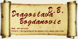Dragoslava Bogdanović vizit kartica
